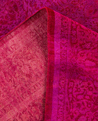 Overdyed One-of-a-Kind Wool Pink Area Rug 6' 0" x 9' 2"