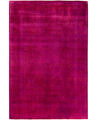 Overdyed One-of-a-Kind Wool Pink Area Rug 6' 0" x 9' 2"