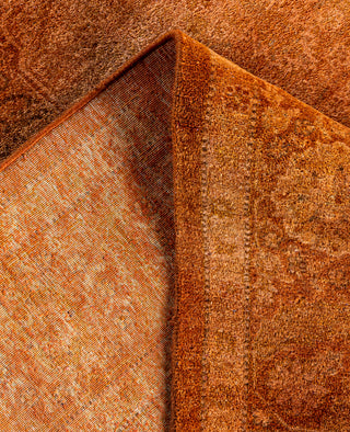 Overdyed Hand-Knotted Wool Modern-Contemporary Brown Area Rug 5' 3" x 7' 9"