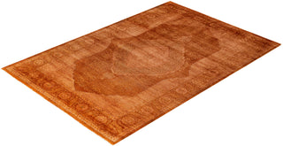 Overdyed Hand-Knotted Wool Modern-Contemporary Brown Area Rug 5' 3" x 7' 9"