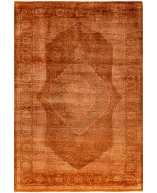 Overdyed Hand-Knotted Wool Modern-Contemporary Brown Area Rug 5' 3" x 7' 9"