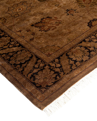 Modern Overdyed Hand Knotted Wool Brown Area Rug 4' 1" x 6' 8"
