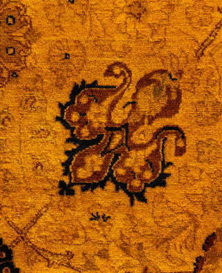 Overdyed Hand-Knotted Wool Modern-Contemporary Gold Runner 3' 0" x 8' 3"