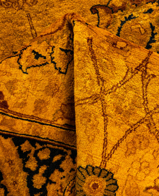 Overdyed Hand-Knotted Wool Modern-Contemporary Gold Runner 3' 0" x 8' 3"