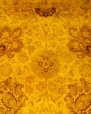 Contemporary Fine Vibrance Yellow Wool Area Rug - 3' 0" x 5' 3"