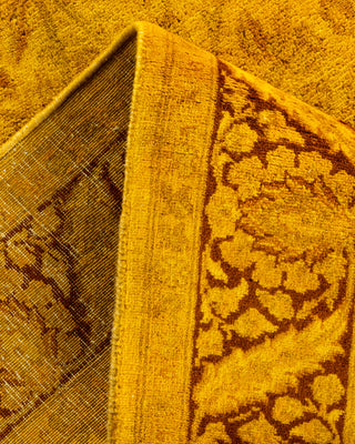 Contemporary Fine Vibrance Yellow Wool Area Rug - 3' 0" x 5' 3"