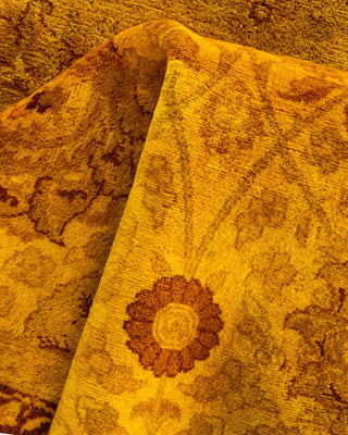 Contemporary Fine Vibrance Yellow Wool Area Rug - 3' 0" x 5' 3"