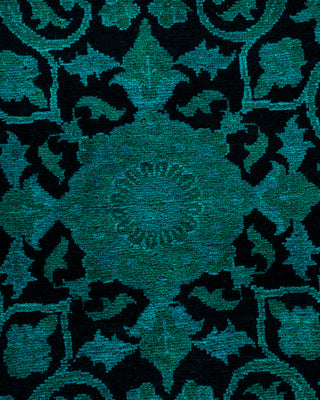 Contemporary Fine Vibrance Blue Wool Area Rug - 8' 1" x 10' 4"
