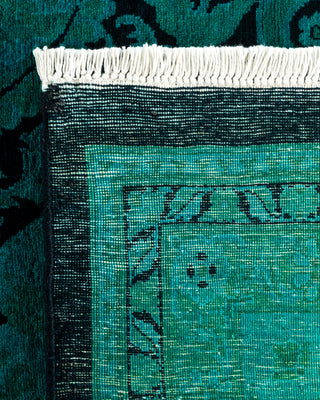 Contemporary Fine Vibrance Blue Wool Area Rug - 8' 1" x 10' 4"