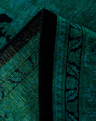 Contemporary Fine Vibrance Blue Wool Area Rug - 8' 1" x 10' 4"