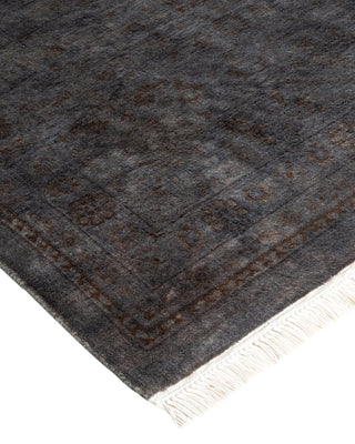Contemporary Fine Vibrance Gray Wool Area Rug - 8' 1" x 10' 7"
