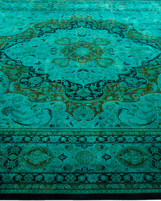 Contemporary Fine Vibrance Black Wool Area Rug - 8' 3" x 10' 3"