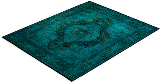 Contemporary Fine Vibrance Black Wool Area Rug - 8' 3" x 10' 3"