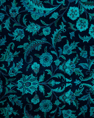 Contemporary Hand-Knotted Overdyed Navy Area Rug 8' 1" x 10' 2"