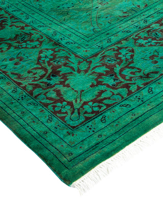 Contemporary Hand Knotted  Green Area Rug 8' 1" x 10' 2"