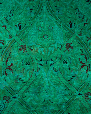 Contemporary Hand Knotted  Green Area Rug 8' 1" x 10' 2"