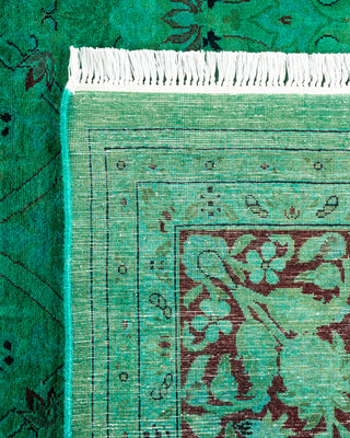 Contemporary Hand Knotted  Green Area Rug 8' 1" x 10' 2"