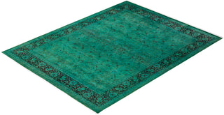 Contemporary Hand Knotted  Green Area Rug 8' 1" x 10' 2"
