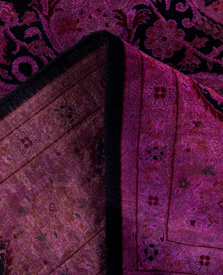 Overdyed Hand-Knotted Wool Modern-Contemporary Purple Area Rug 6' 2" x 9' 0"