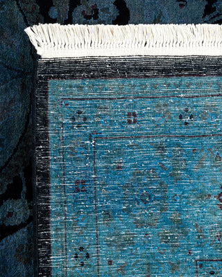 Contemporary Hand-Knotted Overdyed Blue Area Rug 6' 1" x 9' 3"