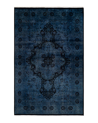 Modern Fine Vibrance Blue Area Rug 6' 1" x 9' 3"