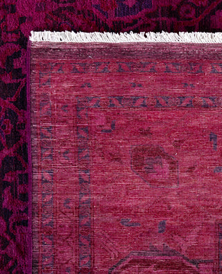 Overdyed Hand-Knotted Wool Modern-Contemporary Pink Area Rug 8' 1" x 10' 5"