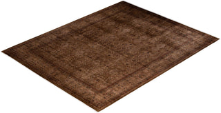 Contemporary Fine Vibrance Brown Wool Area Rug - 8' 2" x 10' 2"