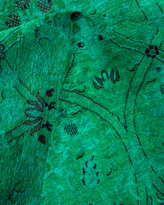 Contemporary Fine Vibrance Green Wool Area Rug - 7' 11" x 9' 11"
