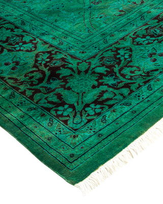 Contemporary Fine Vibrance Blue Wool Area Rug - 8' 0" x 10' 6"