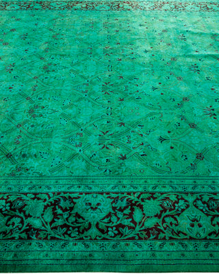 Contemporary Fine Vibrance Blue Wool Area Rug - 8' 0" x 10' 6"