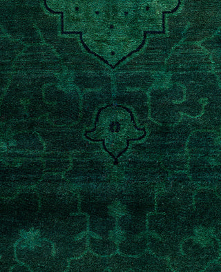 Fine Vibrance, One-of-a-Kind Hand-Knotted Area Rug  - Green, 6' 2" x 9' 2"