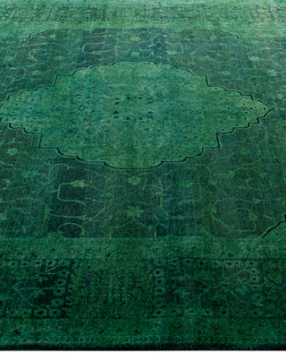 Fine Vibrance, One-of-a-Kind Hand-Knotted Area Rug  - Green, 6' 2" x 9' 2"