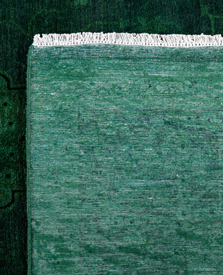 Fine Vibrance, One-of-a-Kind Hand-Knotted Area Rug  - Green, 6' 2" x 9' 2"
