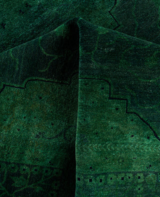 Fine Vibrance, One-of-a-Kind Hand-Knotted Area Rug  - Green, 6' 2" x 9' 2"