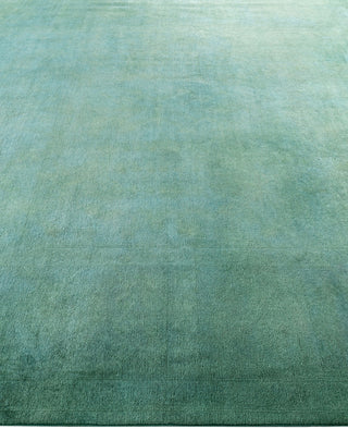 Overdyed One-of-a-Kind Wool Green Area Rug 8' 3" x 10' 1"
