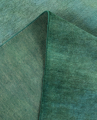 Overdyed One-of-a-Kind Wool Green Area Rug 8' 3" x 10' 1"