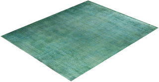 Overdyed One-of-a-Kind Wool Green Area Rug 8' 3" x 10' 1"