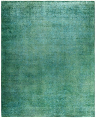Overdyed One-of-a-Kind Wool Green Area Rug 8' 3" x 10' 1"