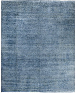 Overdyed One-of-a-Kind Wool Blue Area Rug 8' 3" x 10' 4"