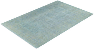 Contemporary Overdyed Wool Hand Knotted Gray Area Rug 6' 2" x 9' 6"