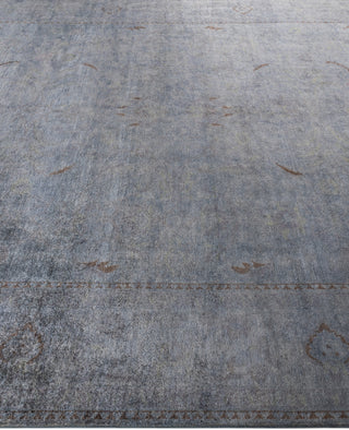 Contemporary Overdyed Wool Hand Knotted Gray Area Rug 9' 4" x 12' 2"
