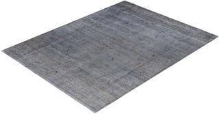 Contemporary Overdyed Wool Hand Knotted Gray Area Rug 9' 4" x 12' 2"