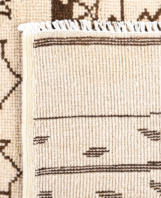 Overdyed Hand-Knotted Wool Modern-Contemporary Beige Area Rug 5' 1" x 7' 10"