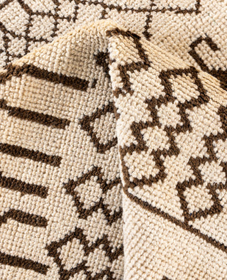 Overdyed Hand-Knotted Wool Modern-Contemporary Beige Area Rug 5' 1" x 7' 10"