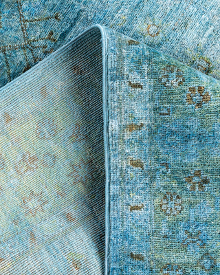 Vibrance, One-of-a-Kind Handmade Area Rug  - Blue, 4' 3" x 6' 3"