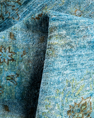 Vibrance, One-of-a-Kind Handmade Area Rug  - Blue, 4' 3" x 6' 3"