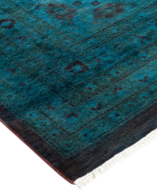 Contemporary Fine Vibrance Blue Wool Area Rug - 10' 3" x 13' 10"