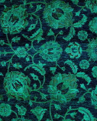 Fine Vibrance, One-of-a-Kind Hand-Knotted Area Rug - Green, 6' 1" x 6' 1" - Solo Rugs