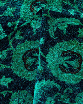 Fine Vibrance, One-of-a-Kind Hand-Knotted Area Rug - Green, 6' 1" x 6' 1" - Solo Rugs