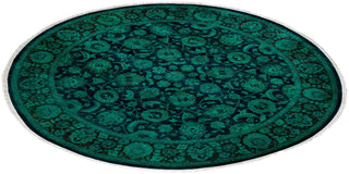 Fine Vibrance, One-of-a-Kind Hand-Knotted Area Rug - Green, 6' 1" x 6' 1" - Solo Rugs